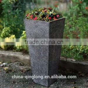 2014 Textured Stone Planter Plant Container Resin Unique Planter Box Pot QL-66139 thumbnail-1