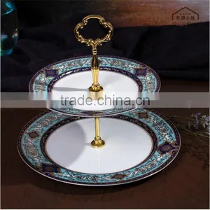 Ceramic Double Layer Cake Plate thumbnail-1