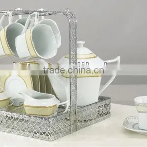 Drinkware Royal Turkish Tea Set, Grace Porcelain Tea Set, Arita Porcelain Tea Set thumbnail-1
