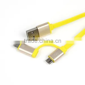 Custom 2 In1 Retractable Universa Tangle Free Charging/Sync Cable for Android&IOS Mobile Phones thumbnail-1