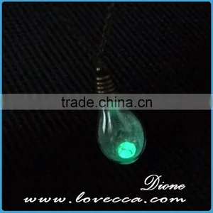 Newest Design Bulb Glowing Pendant Necklace , Glass Jewelry Glow in the Dark thumbnail-2