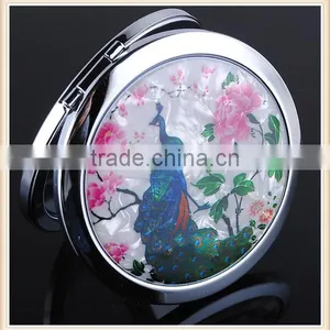 Customized Metal Crafts Peacock Animal Mirror for Make up Factory thumbnail-1