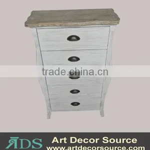 Tall Wood Cabinet With Five Drawers thumbnail-1