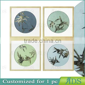 Framed Handmade Iron Slice Shadow Box Wall Decoration Bamboo Design thumbnail-1
