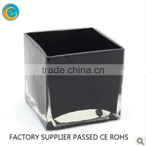 Square Decorative Glass Vases Empty Candle Jars for Homedecoration thumbnail-5