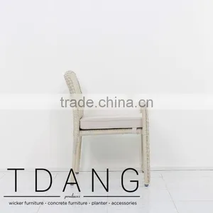 Valencia Wicker Dining Chair - Poly Rattan Material - Outdoor Wicker Furniture thumbnail-3