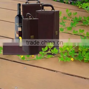 Hot Sale Bottle Shape Leather Wholesale Wine Gift Box thumbnail-1