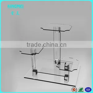 Wholesale Custom High Quality Retail Store 2 Tier Acrylic Stair Step Display,wallet Display,acrylic Wallet Display Hold thumbnail-6