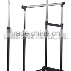 Adjustable 2-tire Rolling Clothes Drying Rack thumbnail-1