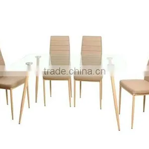 Modern Simple Dining Table Set Dining Room Designs Glass Dining Table and Chair thumbnail-1