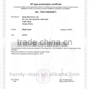 A7312 CE EN362 Forged Aluminum Double Action Safety Rebar Hook thumbnail-5