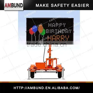 Solar Powered Outdoor Led Display Sign Message Board Road Traffic Vms Trailer Sign thumbnail-3