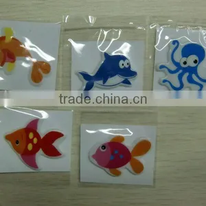 1.5" Puff Marine Animals Assortment Stickers thumbnail-1
