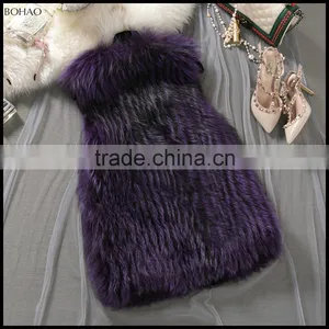 Silver Fox Hand Knit Vest Top Quality Fur Vest thumbnail-5