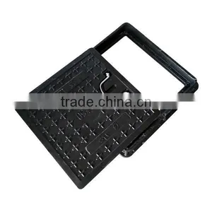 Black Fiberglass Manhole Cover Square thumbnail-1
