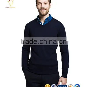 New Design Knitted Mens Cashmere Sweaters 100 Cashmere Pullover thumbnail-1