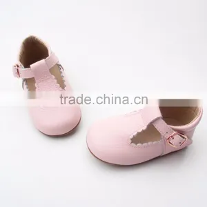 Wholesale Italian Leather Baby Kids Shoes Rubber Sole thumbnail-3