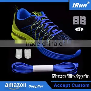 No Tie Elastic Stretch Shoelaces With 4 Anchors - 6mm 8mm Width Royal Blue Lazy Shoelaces - Accept Custom - Amazon Supplier thumbnail-1