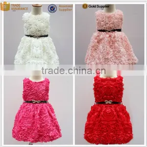 Walson Children Clothes Korean Fashion White Color Flower Girl Dress 3 Year Old Girl Dress thumbnail-5