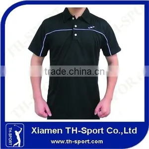 Mens Black Polo Polyester Shirt thumbnail-1