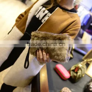 Fashion Warm Winter Handbags, Faux Fur Women Bag Purse With Chain, Fake Fur Ladies Shopping Bag thumbnail-6
