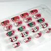 Cute Christmas Fake Nails Colorful Full Cover Artist Nail For Children thumbnail-1