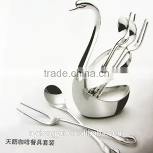 High Quality Alloy Fork Spoon Holder /yxi Swan Silver and Gold Spoon Holder Stand /fancy Spoon Fork Holder thumbnail-1