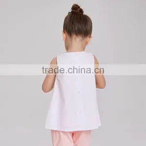 Custom Polka Dot Print Front Lace Sleeveless Undershirt for Girls thumbnail-2