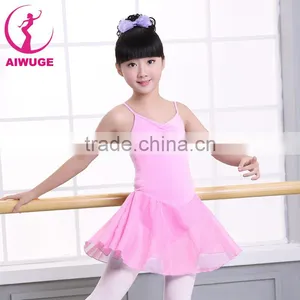 Ballet Dance Wear Chiffon Dress Ballet Leotard Shoulder Straps Style Girls Ballet Dance Costumes thumbnail-1