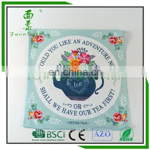 Custom Design Kitchen Cleaning Use Cheap Polyester Microfiber Printed Tea Towel thumbnail-6