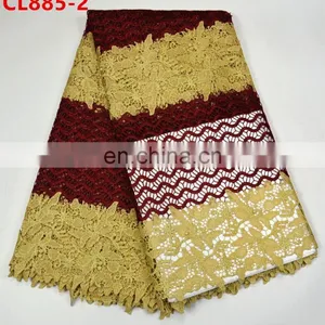 Heavy Cotton Lace Fabrics African Water Soluble Fabric Beauty Guipure Cord Lace Fabric Cotton/Nylon thumbnail-2