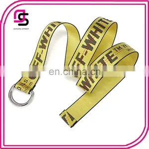 China Factory Wholesale Unisex Canvas Letters Waist Belt With Double D Buckle thumbnail-1