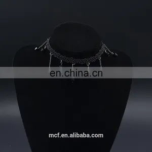 Crystal Diamond Fashion Pendant Chunky Bib Choker Necklace MCB-0043 thumbnail-2