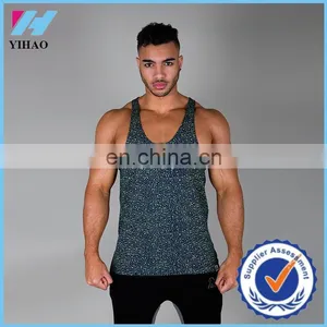 Trade Assurance Yihao 2015 Mens Sports Gym Wear Clothing Blended Cotton Stringer Vest Tank Top thumbnail-1