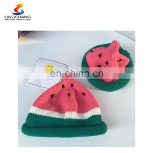 Cute Children's Keeping Warm Hat Wool Prettty Hat With Watermelon Pattern thumbnail-1