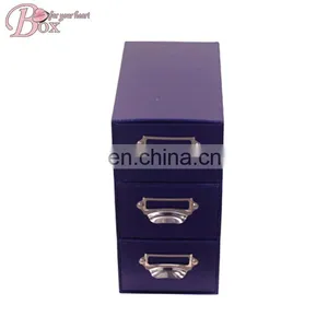 Navy Blue Custom Logo Drawer CD Box Clothes Storage Box thumbnail-2