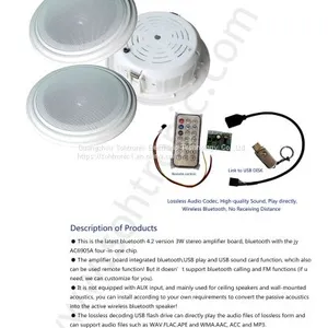 5V Power Mini Ceiling Speaker Wireless Bluetooth Amplifier thumbnail-2