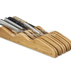 Fresh Design Kitchen In-Drawer Bamboo Knife Block/ Holder thumbnail-1