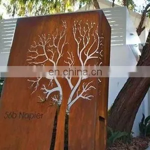 Art Decorative Wall Panels Laser Cut Corten Steel Wall thumbnail-3