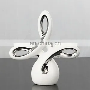 Chinese Traditional Wishful Knot High-quality Exquisite Ceramics Office Living Room Crafts Furnishings thumbnail-3
