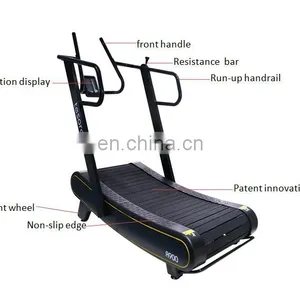 Running Machine Speed Unlimited Low Noise Fitness Gym Use Equipment for HIIT Strong Body Curved Treadmill & Air Runner thumbnail-5