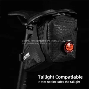 Reflective Rear Cycling Saddle Bag Taillight MTB Rode Bike Large Capacity Bag Bicycle Accessories Pouch thumbnail-2