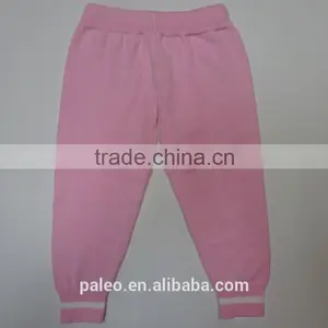 Eco-friendly Colored 100% Cotton Knitted Parttern Toddler Pants thumbnail-4