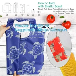 Vegetable Durable Heavy Duty Oxford Polyester XLARGE CAPACITY T-Shirt 201D Polyester Eco Shopping Big Tote Bag thumbnail-5