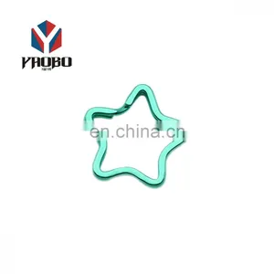 Profession Custom Blank Split Key Ring Hook Plain Metal Brass Shaped Key Chain Jewelry Key Rings Bulk thumbnail-5