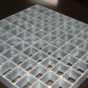 Steel Grating Manufacturer's Spot Hot-dip Galvanized Manhole Cover Steel Grating Plate Reinforcement Mesh Car Wash Room Platform Step Steel Grating thumbnail-1