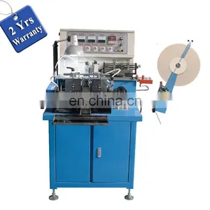 US3000 Multifunction Automatic Hot Cold Knife Textile Grosgrain Ribbon Garment Apparel Label Cut and Fold Machine Equipment thumbnail-1