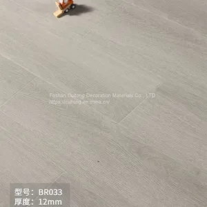 Antique Gray Laminate Floor Yoga Studio Beauty Slimming Body Slimming Chain Agency 12mm Real Wood Grain Composite Wood Flooring thumbnail-2