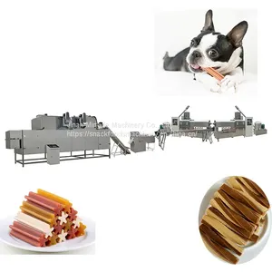 High Quality Single Screw Extruding Dog Treats Making Machine Pet Chew Food Processing Line thumbnail-1