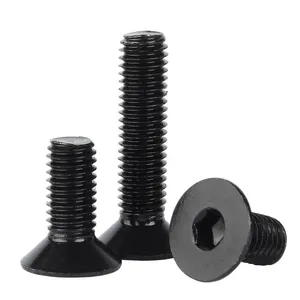 Black Oxide Zinc Hex Socket Bolts, Low-profile Countersunk Head, Auto Parts thumbnail-1